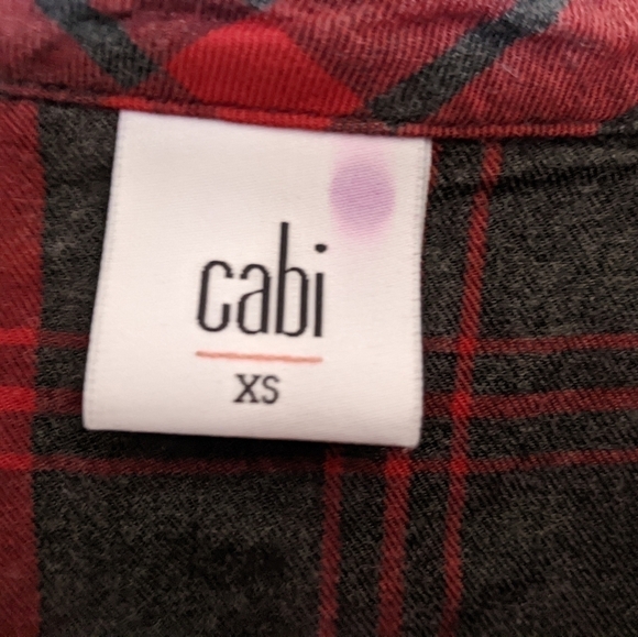 Cabi Plaid 1/2 Button Shirt XS Cute Soft - Picture 4 of 4